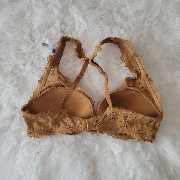 ❤️‍🔥AERIE REAL POWER WIRELESS PUSH UP SUNFLOWER LACE BRA SIZE 34A - Picture 10 of 10